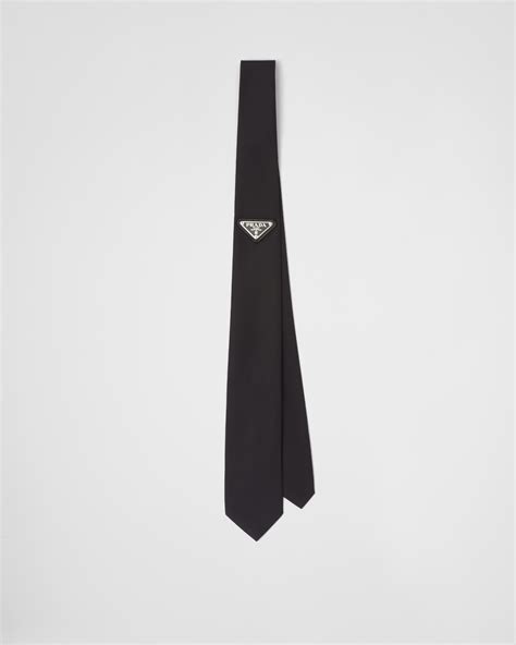 prada logo tie